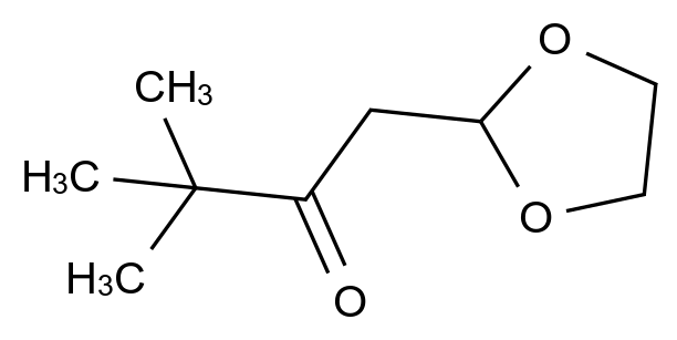  1-(1,3-Dioxolan-2-yl)-3,3-dimethyl-butan-2-one CAS 87920-18-1 结构式 Chemical Structure