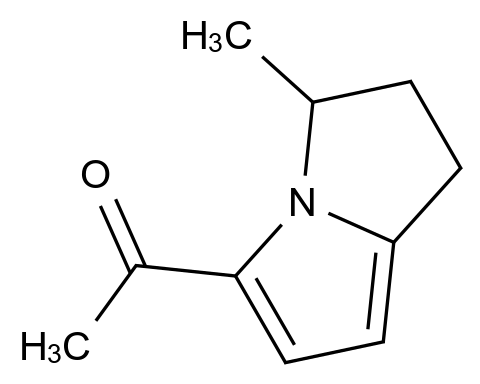 1-(3-Methyl-2,3-dihydro-1H-pyrrolizin-5-yl)ethanone CAS 6225-66-7 结构式 Chemical Structure