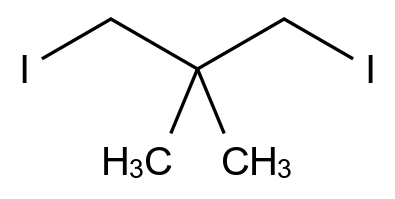  1,3-Diiodo-2,2-dimethylpropane CAS 66688-49-1 结构式 Chemical Structure
