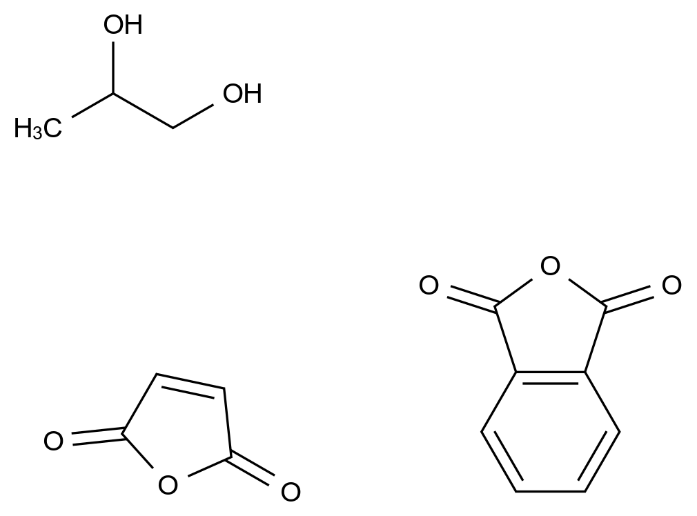 1,3-Isobenzofurandione, polymer with 2,5-furandione and 1,2-propanediol CAS 25037-66-5 结构式 Chemical Structure