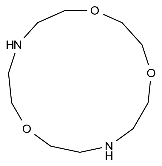  1,4,10-Trioxa-7,13-diaza-cyclopentadecane CAS 31249-95-3 结构式 Chemical Structure