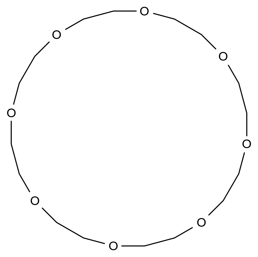  1,4,7,10,13,16,19,22-Octaoxacyclotetracosane CAS 33089-37-1 结构式 Chemical Structure