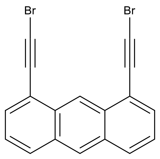  1,8-Bis(bromoethynyl)anthracene CAS 778649-20-0 结构式 Chemical Structure