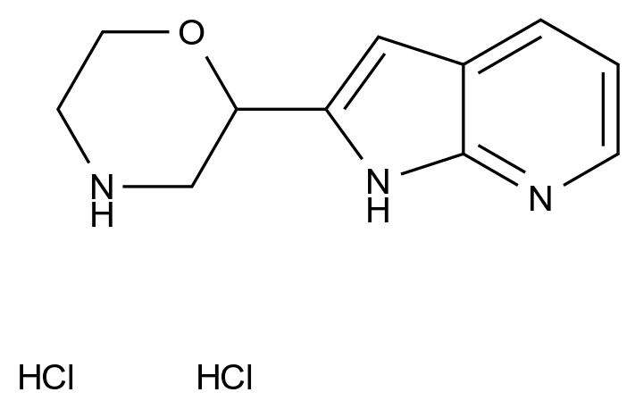 2-(1H-Pyrrolo[2,3-b]pyridin-2-yl)morpholine dihydrochloride CAS 2109371-64-2 chemical structure