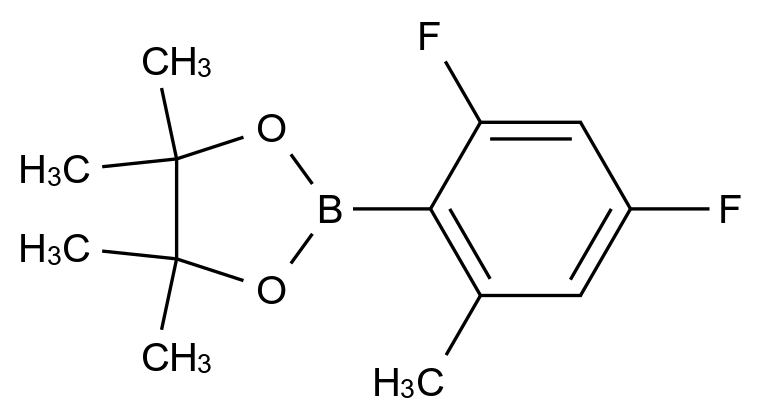  2-(2,4-Difluoro-6-methylphenyl)-4,4,5,5-tetramethyl-1,3,2-dioxaborolane CAS 2699738-08-2 结构式 Chemical Structure