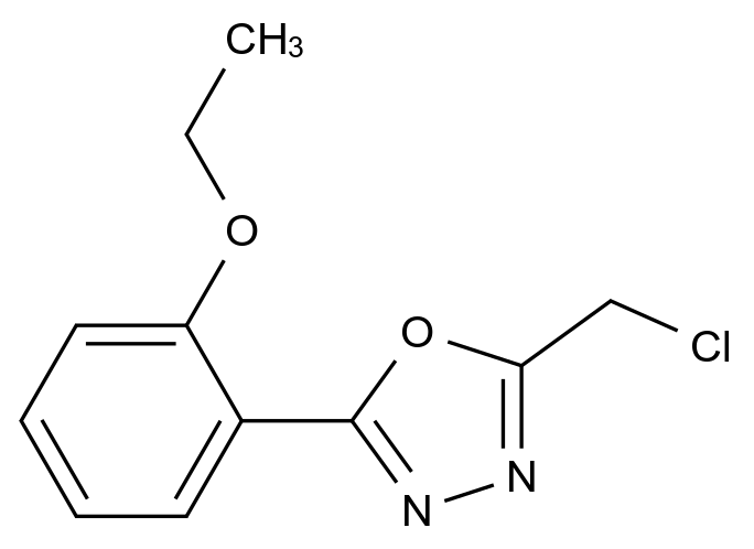 2-(Chloromethyl)-5-(2-ethoxyphenyl)-1,3,4-oxadiazole CAS 698992-52-8 chemical structure