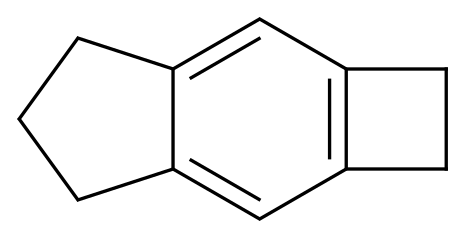 2,4,5,6-四氢-1H-环丁并[f]茚 2,4,5,6-Tetrahydro-1H-cyclobuta[f]indene CAS 60582-10-7 结构式 Chemical Structure