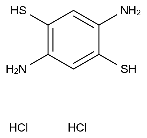 2,5-二氨基-1,4-苯二硫酚二盐酸盐 2,5-Diamino-1,4-benzenedithiol Dihydrochloride CAS 75464-52-7 结构式 Chemical Structure