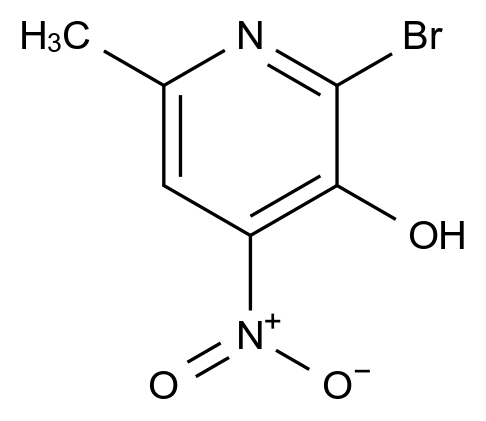 2-Bromo-6-methyl-4-nitropyridin-3-ol CAS 22989-66-8 chemical structure