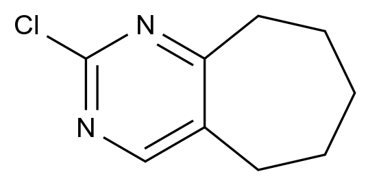  2-Chloro-6,7,8,9-tetrahydro-5H-cyclohepta[d]pyrimidine CAS 83939-62-2 结构式 Chemical Structure