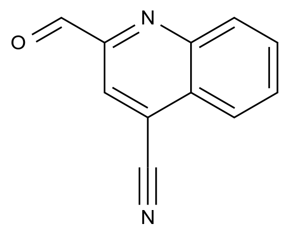  2-Formylquinoline-4-carbonitrile CAS 66975-44-8 结构式 Chemical Structure