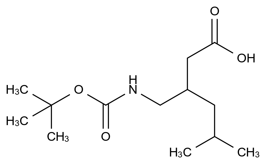 CAS No.:228104-41-4,3-(((Tert-butoxycarbonyl)amino)methyl)-5-methylhexanoic acid