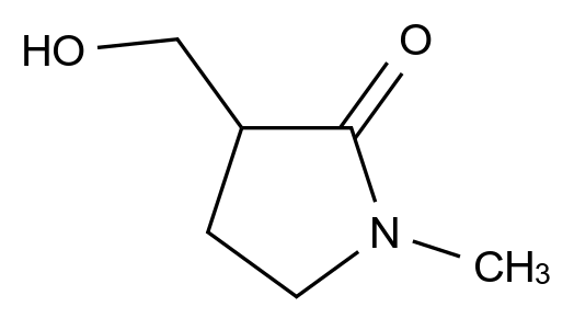 1-甲基-3-(羟甲基)-2-吡咯烷酮 3-(Hydroxymethyl)-1-methyl-2-pyrrolidinone CAS 577780-05-3 结构式 Chemical Structure
