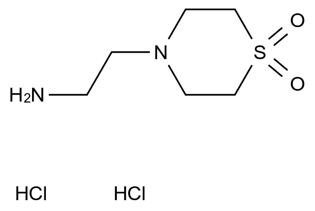  4-(2-Aminoethyl)thiomorpholine 1,1-dioxide dihydrochloride CAS 625106-56-1 结构式 Chemical Structure