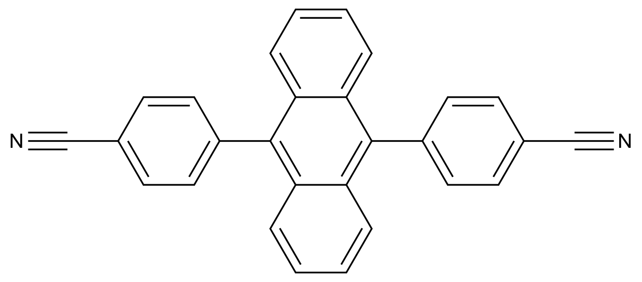  4,4'-(Anthracene-9,10-diyl)dibenzonitrile CAS 99372-96-0 结构式 Chemical Structure
