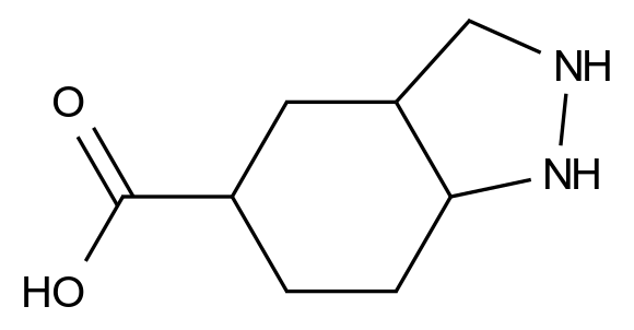  4,5,6,7-tetrahydro-2H-indazole-5-carboxylic acid CAS 52834-38-5 结构式 Chemical Structure