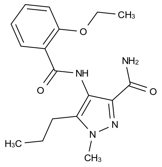 CAS No.:501120-38-3,4-[(2-Ethoxybenzoyl)amino]-1-methyl-5-propyl-1H-pyrazole-3-carboxamide