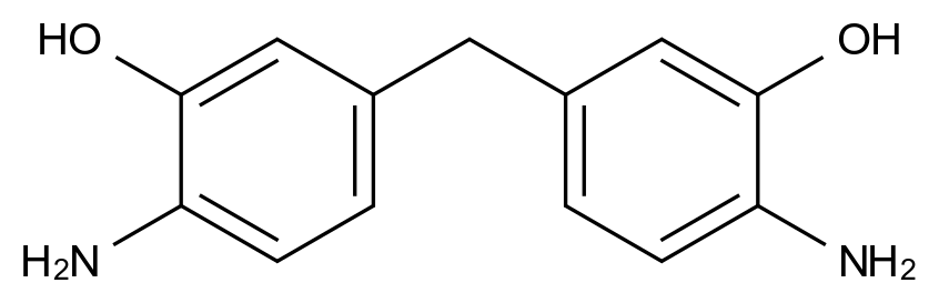  5,5'-Methylenebis(2-aminophenol) CAS 22428-30-4 结构式 Chemical Structure