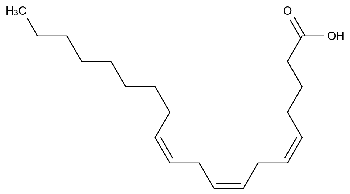  5-cis,8-cis,11-cis-Eicosatrienoic acid CAS 20590-32-3 结构式 Chemical Structure
