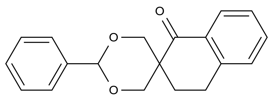  6-Phenyl-3',4'-dihydro-1'H-spiro[1,5-dioxane-3,2'-naphthalene]-1'-one CAS 338404-87-8 结构式 Chemical Structure