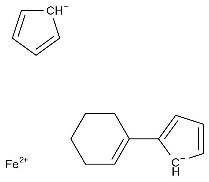 环己烯基二茂铁 Cyclohexenylferrocene CAS 33183-07-2 结构式 Chemical Structure