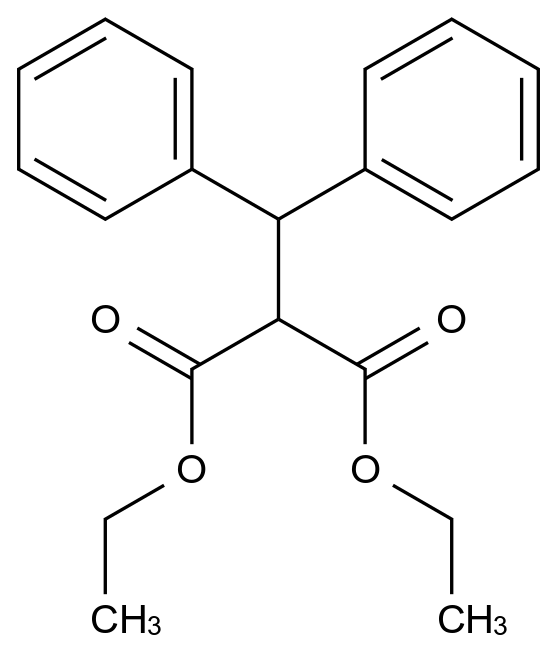  Diethyl 2-benzhydrylmalonate CAS 5292-54-6 结构式 Chemical Structure
