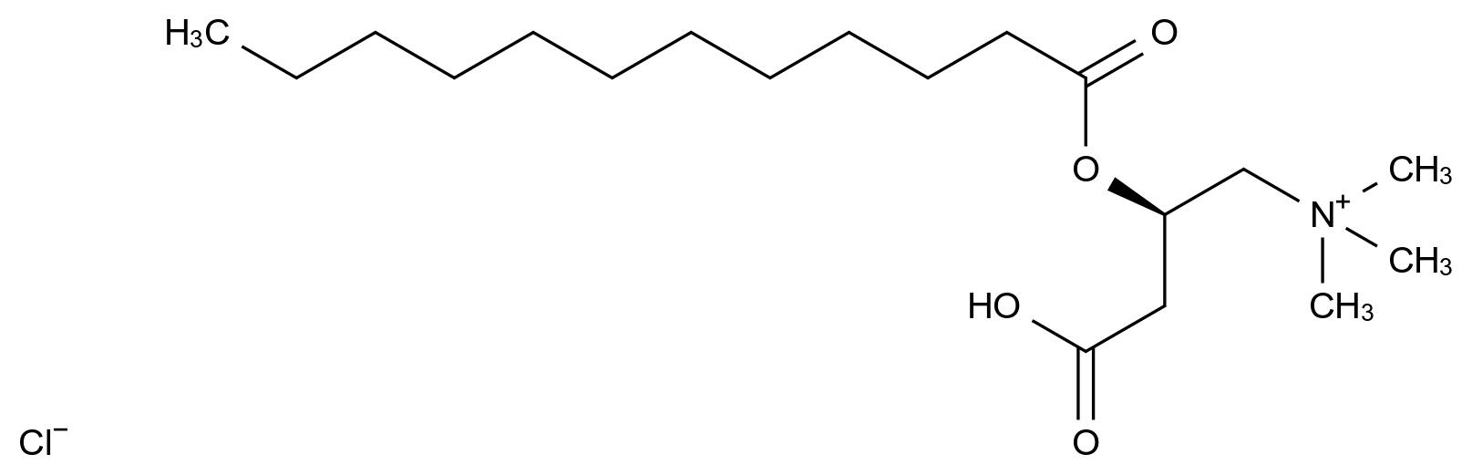  Dl-lauroylcarnitine CAS 7023-03-2 结构式 Chemical Structure