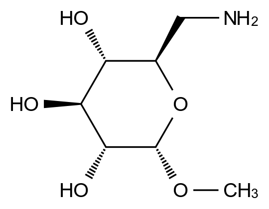  Methyl 6-amino-6-deoxy-a-D-glucopyranoside CAS 5155-47-5 结构式 Chemical Structure