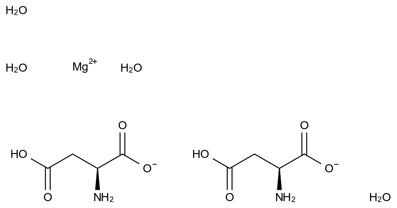 Monomagnesium bis((S)-2-aminosuccinate) tetrahydrate CAS 7018-07-7 chemical structure