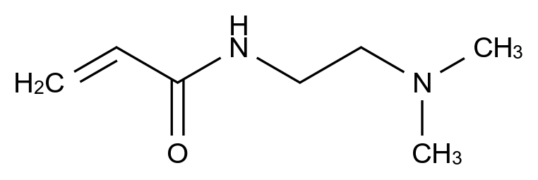  N-[2-(Dimethylamino)ethyl]acrylamide(stabilizedwithMEHQ) CAS 925-76-8 结构式 Chemical Structure