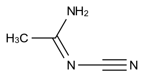  N-Cyanoethanimidamide CAS 56563-07-6 结构式 Chemical Structure