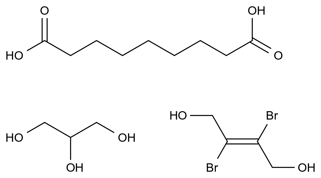  Nonanedioic acid, polymer with 2,3-dibromo-2-butene-1,4-diol and 1,2,3-propanetriol CAS 71113-97-8 结构式 Chemical Structure