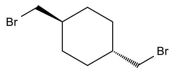  trans-1,4-bis(bromomethyl)cyclohexane CAS 57702-84-8 结构式 Chemical Structure
