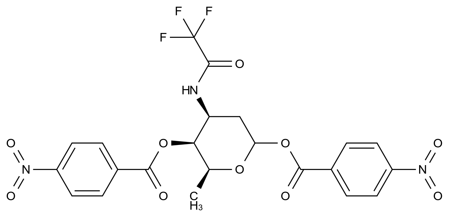 CAS No.:52583-22-9,2,3,6-Trideoxy-3-[(trifluoroacetyl)amino]-lyxo-hexopyranose 1,4-Bis(4-nitrobenzoate)
52583-22-9
N-Trifluoroacetamido-1,4-di-p-nitrobenzoyl Daunosamine