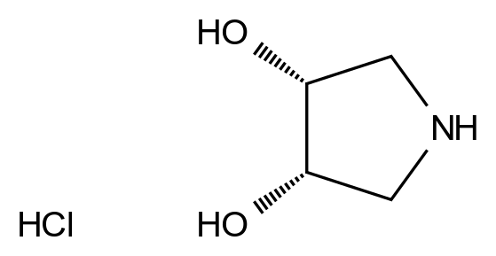 顺式-3,4-二羟基吡咯烷盐酸盐 cis-3,4-Dihydroxypyrrolidine Hydrochloride CAS 186393-21-5 结构式 Chemical Structure