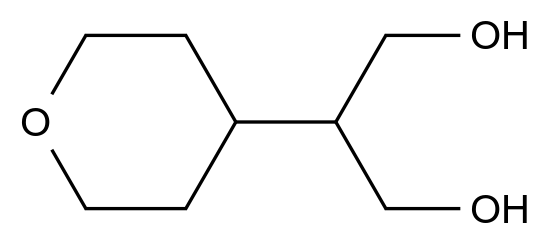  2-(Tetrahydro-2H-pyran-4-yl)propane-1,3-diol CAS 1891157-54-2 结构式 Chemical Structure