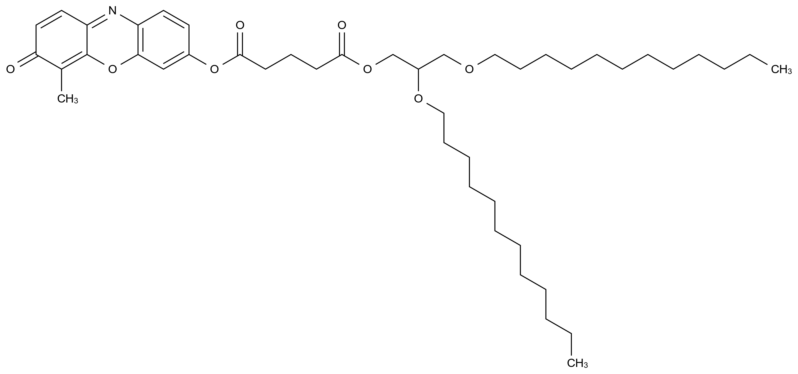  2,3-Bis(dodecyloxy)propyl (6-methyl-3-oxo-3H-phenoxazin-7-yl) glutarate CAS 195833-46-6 结构式 Chemical Structure
