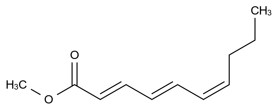  (2E,4E,6Z)-2,4,6-Decatrienoic Acid Methyl Ester CAS 51544-64-0 结构式 Chemical Structure