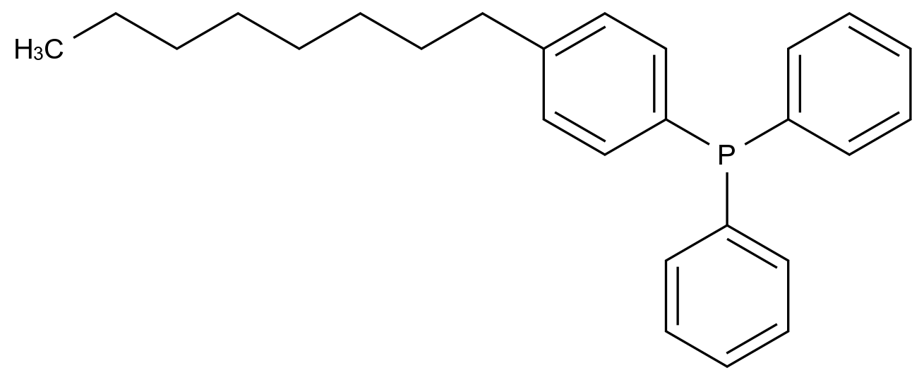 (4-Octylphenyl)diphenylphosphine CAS 65717-70-6 chemical structure