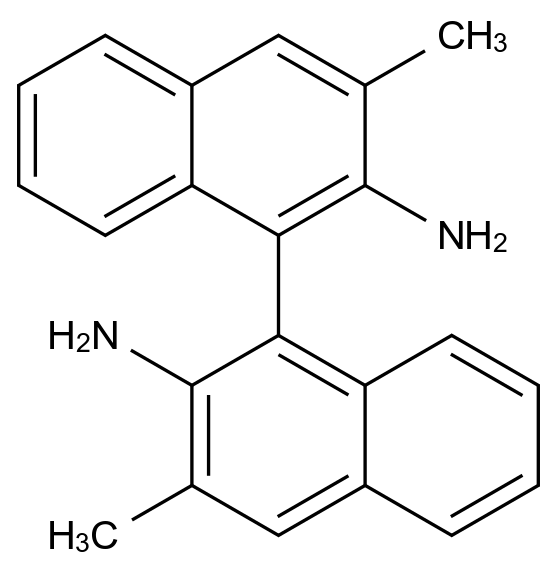  (R)-3,3'-Dimethyl-2,2'-diamino-1,1'-binaphthyl CAS 312969-46-3 结构式 Chemical Structure