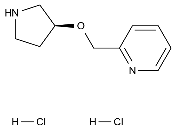  (S)-2-((Pyrrolidin-3-yloxy)methyl)pyridine dihydrochloride CAS 2322928-08-3 结构式 Chemical Structure