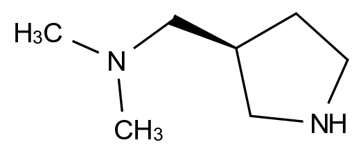  (S)-N,N-Dimethyl-1-(pyrrolidin-3-yl)methanamine CAS 741288-65-3 结构式 Chemical Structure