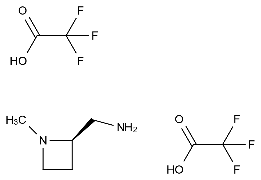  [(2R)-1-Methylazetidin-2-yl]methanamine; bis(trifluoroacetic acid) CAS 2007919-70-0 结构式 Chemical Structure