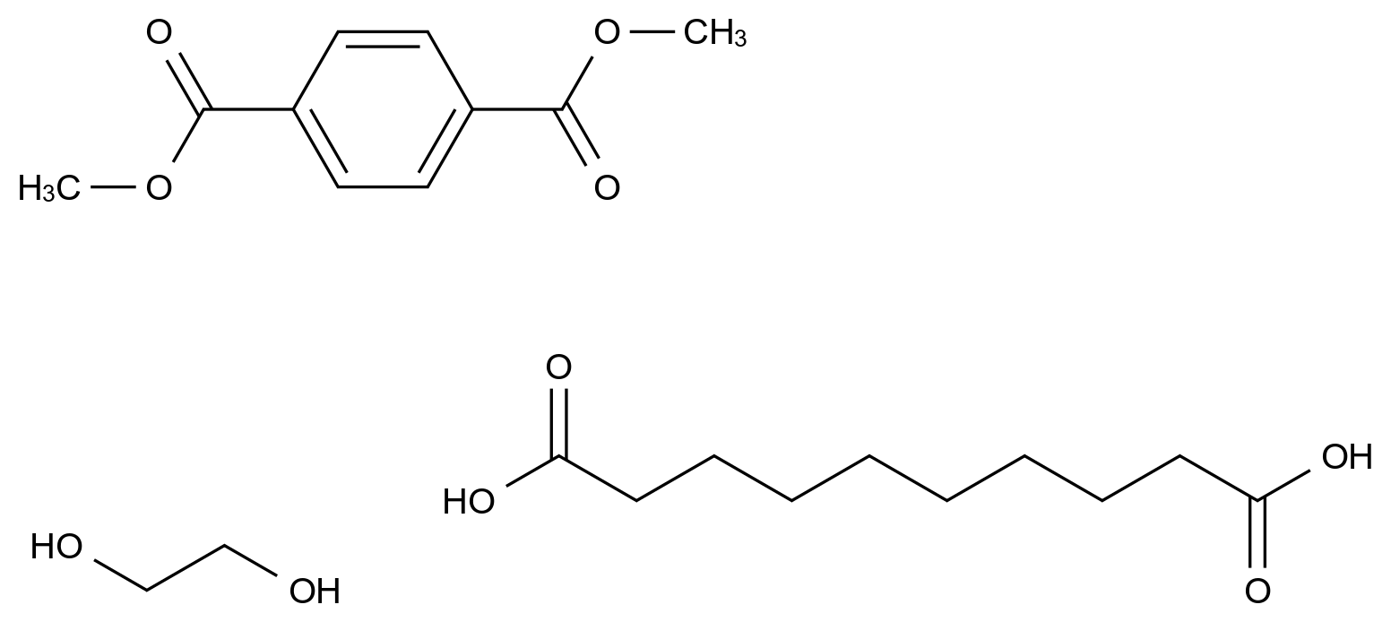 1,4-Benzenedicarboxylic acid, 1,4-dimethyl ester, polymer with decanedioic acid and 1,2-ethanediol CAS 41315-87-1 chemical structure