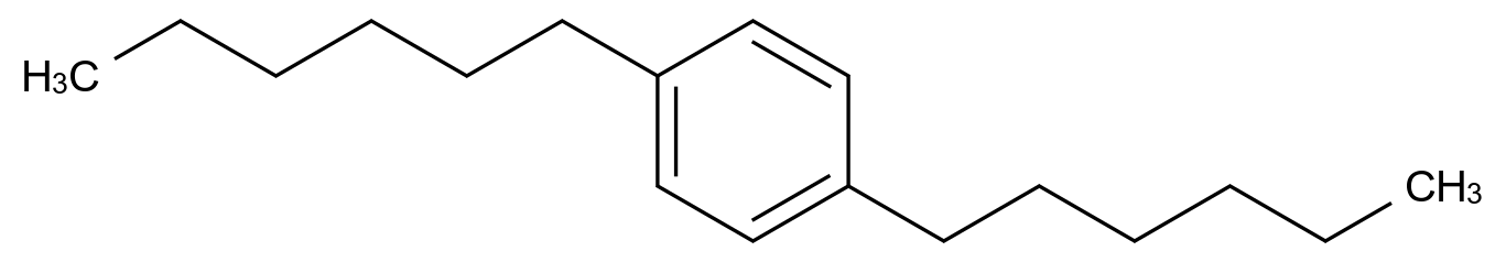 1,4-二己基苯 1,4-Dihexylbenzene CAS 22588-73-4 结构式 Chemical Structure