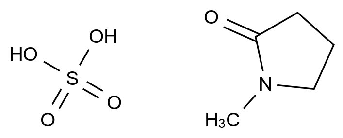  1-Methylpyrrolidin-2-one sulfate CAS 80997-96-2 结构式 Chemical Structure