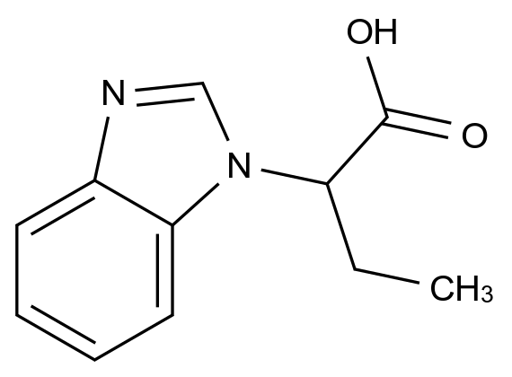  2-(1H-benzo[d]imidazol-1-yl)butanoic acid CAS 876708-69-9 结构式 Chemical Structure