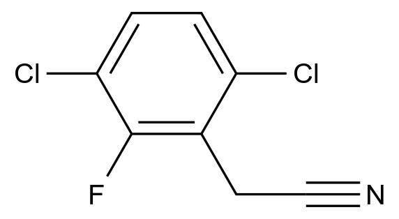  2-(3,6-Dichloro-2-fluorophenyl)acetonitrile CAS 916420-70-7 结构式 Chemical Structure