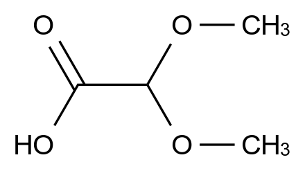 2,2-二甲氧基乙酸 2,2-Dimethoxyacetic Acid CAS 73569-40-1 结构式 Chemical Structure