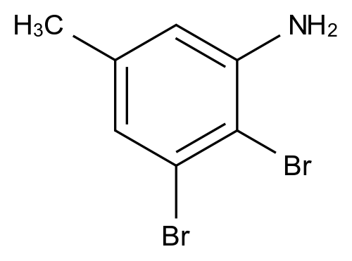  2,3-Dibromo-5-methylaniline CAS 96558-69-9 结构式 Chemical Structure
